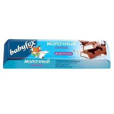 Шоколадный батончик BabyFox с молочной начинкой, 45 г