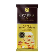 Шоколад белый White and Extra Almond, 90 г