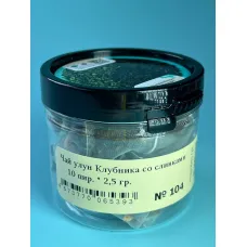 Чай улун Клубника со сливками 10 пирамидок (10*2,5 гр) в банке