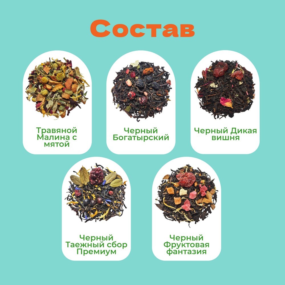 ЛЕТНЯЯ УСЛАДА: Фруктово-ягодный чай. Сет №5 в пирамидках