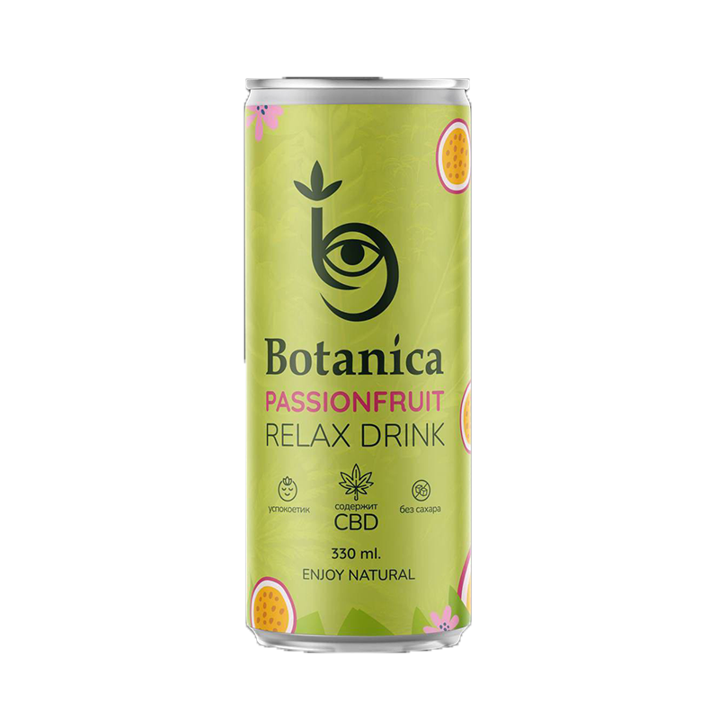 Лимонад "Botanica" с соком маракуйи, 330 мл ж/б
