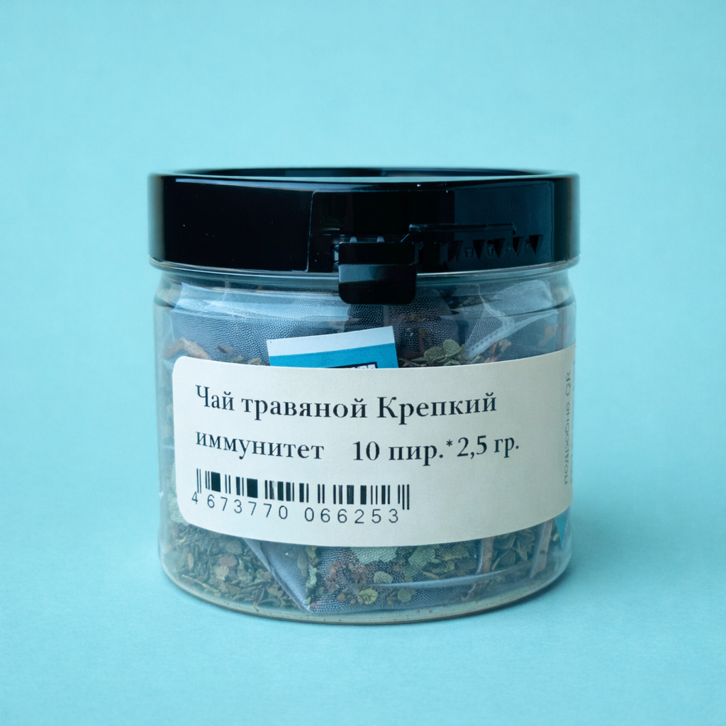 Чай травяной Крепкий иммунитет 10 пирамидок (10*2,5 гр) в банке