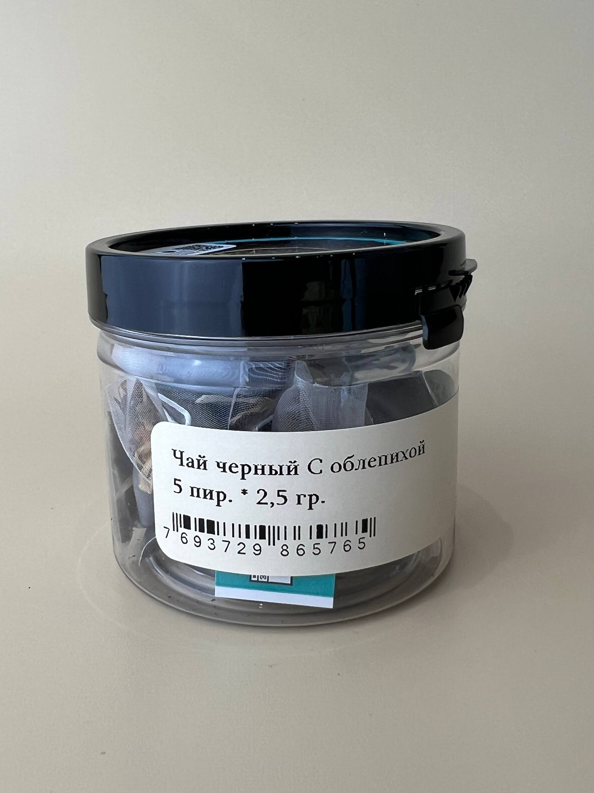 Чай черный С облепихой 5 пирамидок (5*2,5 гр) в банке